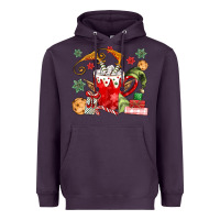 Plum cup of chocolate and cookies Heavyweight Hoodie - MaliasSmallBusiness