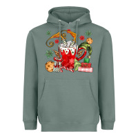 Sage cup of chocolate and cookies Heavyweight Hoodie - MaliasSmallBusiness
