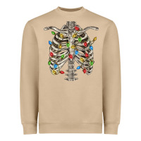 Mushroom Christmas Rib Cage Heavyweight Sweatshirt - FaDigitalArtStudio