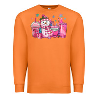 Carrot pink christmas snowman coffee cups Premium Sweatshirt - MaliasSmallBusiness