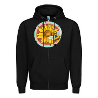 Black bee and sunflower Zipper Hoodie - MaliasSmallBusiness