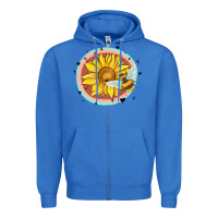True Royal bee and sunflower Zipper Hoodie - MaliasSmallBusiness
