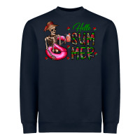 Navy hello summer Heavyweight Sweatshirt - CowhideDigitalArt
