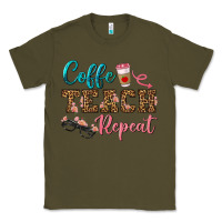 Army Green coffee teach repeat Classic Tee - BundleAndBundleShop