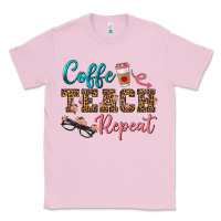 Bubblegum Pink coffee teach repeat Classic Tee - BundleAndBundleShop