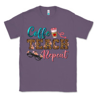 Lavender coffee teach repeat Classic Tee - BundleAndBundleShop