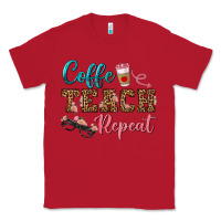 Red coffee teach repeat Classic Tee - BundleAndBundleShop