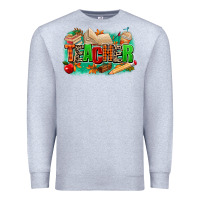 Heather Grey teacher fall Premium Sweatshirt - MaliasSmallBusiness