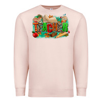 Pale Pink teacher fall Premium Sweatshirt - MaliasSmallBusiness