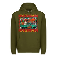 Army Green merry christmas farm truck tumbler Premium Hoodie - Jasminsmagicworld