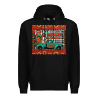 Black merry christmas farm truck tumbler Premium Hoodie - Jasminsmagicworld