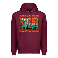 Burgundy merry christmas farm truck tumbler Premium Hoodie - Jasminsmagicworld