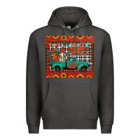 Charcoal Heather merry christmas farm truck tumbler Premium Hoodie - Jasminsmagicworld