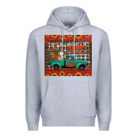 Heather Grey merry christmas farm truck tumbler Premium Hoodie - Jasminsmagicworld