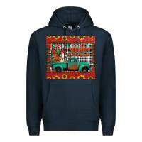 Navy merry christmas farm truck tumbler Premium Hoodie - Jasminsmagicworld