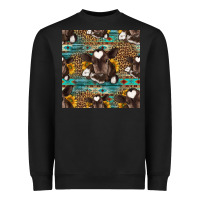 Black western baby calf seamless pattern Heavyweight Sweatshirt - HRA Design Shop