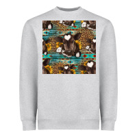 Heather Grey western baby calf seamless pattern Heavyweight Sweatshirt - HRA Design Shop