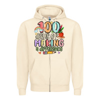 Sandshell 100 days of making a difference Zipper Hoodie - MaliasSmallBusiness