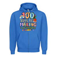 True Royal 100 days of making a difference Zipper Hoodie - MaliasSmallBusiness