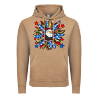 Vintage Coffee American flag sunflower Vintage Hoodie - Neo Western