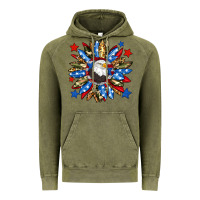 Vintage Olive American flag sunflower Vintage Hoodie - Neo Western