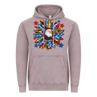 Vintage Zinc American flag sunflower Vintage Hoodie - Neo Western