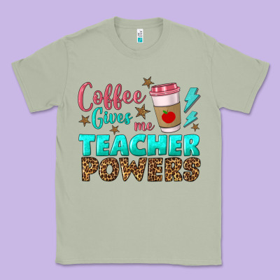 Coffee Gives Me Teacher Powers Classic Tee Designed By Bundleandbundleshop