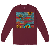 Burgundy sunflower gemstone serape tumbler Long Sleeve Tee - AdoDesignShop