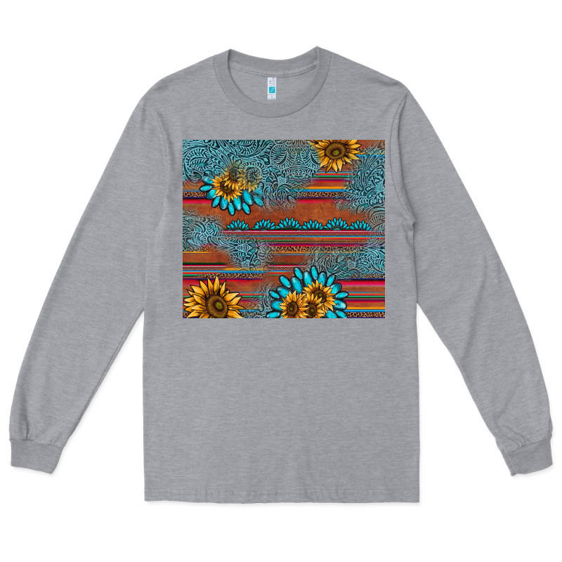 Sunflower Gemstone Serape Tumbler Long Sleeve Tee by AdoDesignShop | Teevron