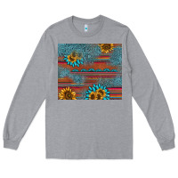 Heather Grey sunflower gemstone serape tumbler Long Sleeve Tee - AdoDesignShop