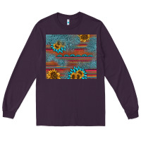 Plum sunflower gemstone serape tumbler Long Sleeve Tee - AdoDesignShop