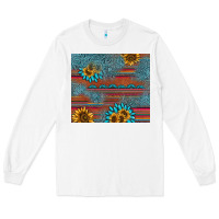 White sunflower gemstone serape tumbler Long Sleeve Tee - AdoDesignShop