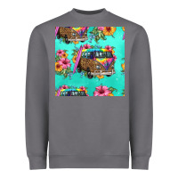 Storm floral hippie truck seamless pattern Heavyweight Sweatshirt - HRA Design Shop