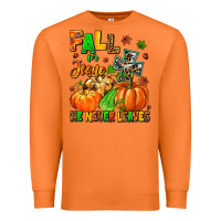 Carrot fall for jesus he never leaves Premium Sweatshirt - MaliasSmallBusiness