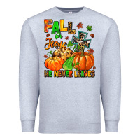 Heather Grey fall for jesus he never leaves Premium Sweatshirt - MaliasSmallBusiness