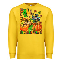 Lemon fall for jesus he never leaves Premium Sweatshirt - MaliasSmallBusiness
