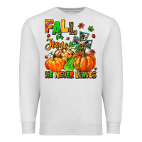 Oatmeal Heather fall for jesus he never leaves Premium Sweatshirt - MaliasSmallBusiness