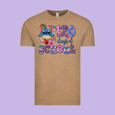 120 Days Of School Vintage Tee Designed By Adodesignshop