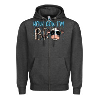Charcoal Heather holy cow i'm bro Zipper Hoodie - MaliasSmallBusiness
