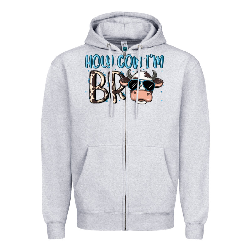 Holy Cow I'm Bro Zipper Hoodie by MaliasSmallBusiness | Teevron