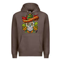 Coffee sombrero skull Premium Hoodie - BarkalooDesign