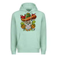 Seafoam sombrero skull Premium Hoodie - BarkalooDesign