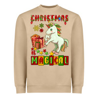 Mushroom christmas magical unicorn Heavyweight Sweatshirt - FaDigitalArtStudio
