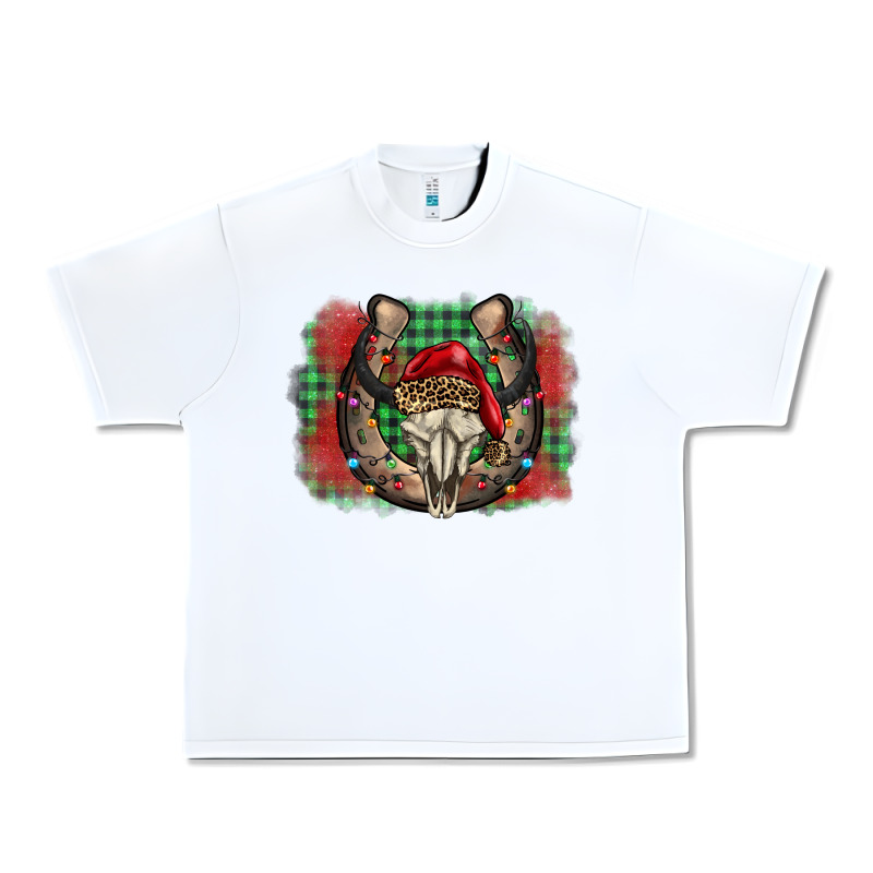 Christmas Horseshoe Bull Skull Urban Heavy Tee by BarkalooDesign | Teevron