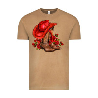 Vintage Camel valentines day cowboy boots red  and roses Vintage Tee - AdoDesignShop