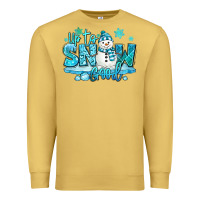 Antique Gold up to snow good winter snowman Premium Sweatshirt - MaliasSmallBusiness