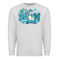 Dove Grey up to snow good winter snowman Premium Sweatshirt - MaliasSmallBusiness