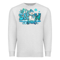 Oatmeal Heather up to snow good winter snowman Premium Sweatshirt - MaliasSmallBusiness