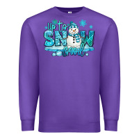 Purple up to snow good winter snowman Premium Sweatshirt - MaliasSmallBusiness