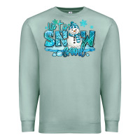 Seafoam up to snow good winter snowman Premium Sweatshirt - MaliasSmallBusiness